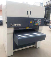 Ponceuse à tambour électrique à bande transporteuse pour le travail du bois, ponceuse à double tête à large bande R-RP 1000, machine à poncer le bois pour la menuiserie