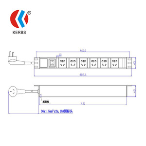 เครื่องป้องกันไฟกระชากแบบติดตั้งบนแร็ค Kerbs PDU สำหรับจ่ายไฟ 220V พร้อมระบบป้องกัน SPD สำหรับใช้ในห้องเซิร์ฟเวอร์ - Product Image 5