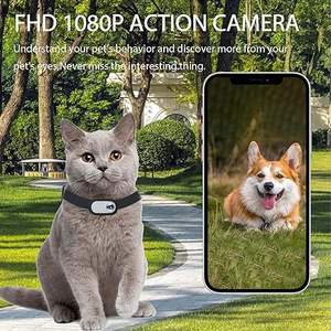 Collier de chien sans fil extérieur avec motif solide Mini HD Pet Camera avec multi-accessoires enregistre la vidéo Clip arrière en plastique - Product Image 5