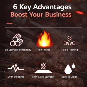 Grill à pierres chaudes en acier inoxydable électrique commercial <span class=keywords><strong>pour</strong></span> <span class=keywords><strong>barbecue</strong></span> dans les restaurants - Product Image 2