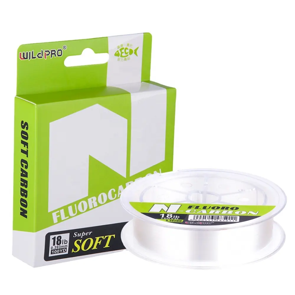 Ligne de pêche en fluorocarbone 100YD 100% en fluorocarbone évier rapide Monofilament lignes de Leader ligne en fluorocarbone