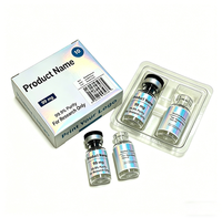 Boîte à médicaments personnalisée avec logo, design gratuit, étanche, écologique, pour 3ml/10ml, étiquette, boîte à peptides, 1 paquet, 2 flacons, en carton pour pilules