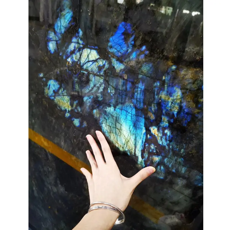 Luxe gepolijst lemurische blauwe graniet
