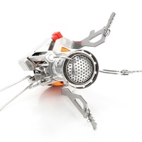 Mini brûleur à gaz portable intégré pour pique-nique et camping avec allumage électronique, compatible butane, pour cuisson nomade