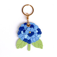 Porte-cartes de visite et étui de protection porte-clés en cuir, motifs animaux et fruits (fleur, oiseau, baleine, abeille, crabe, cheval, hibou, flamant rose, fraise)