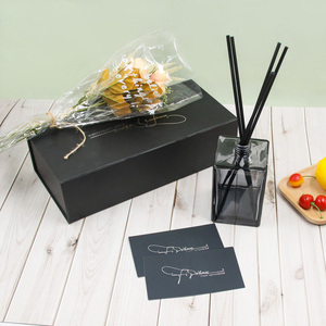 折叠磁性盒精油香水瓶硬盒豪华包装小型企业花式盒带蝴蝶结泡沫插件 - Product Image 3