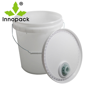 Seau en plastique de 20 litres de qualité alimentaire, 5 gallons, avec poignée et couvercle - Product Image 1