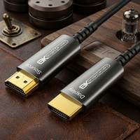 Cable de Fibra Óptica AOC de 10M 2.1, 8K 60Hz, Ultra Alta Velocidad, 48Gbps, Cable Blindado Chapado en Oro para TV, PC, Pantalla de Coche, HDTV