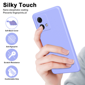 <span class=keywords><strong>Coque</strong></span> arrière en silicone pour Motorola Moto G04/G24/G34 5G, étui de téléphone luxueux en microfibre originale, respectueux de la peau - Product Image 4