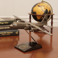 Maquette d'avion de fret C-130 Hercules de l'Armée de l'Air Saoudienne en résine de 30 cm - Marque Tongde, cadeau d'affaires en soie, promotionnel