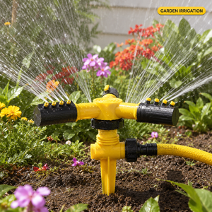 Boquilla de Riego Automática Giratoria de Tres Vías, Grande, de Plástico, para Inserción en el Suelo, para Jardín y Césped, Suministro Directo de Fábrica - Product Image 3