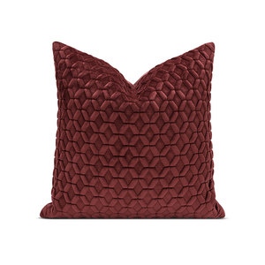 AIBUZHIJIA <span class=keywords><strong>Federa</strong></span> Trapuntata in Velluto <span class=keywords><strong>Rosso</strong></span> Vino, Copricuscino Decorativo 2022, Nuovo Design di Federe per Cuscini - Product Image 1