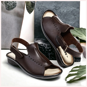 Sandalia de suela de PU suave de la mejor calidad con parte superior de cuero que ofrece comodidad sin esfuerzo y embalaje personalizado elegante - Product Image 5