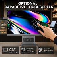 Ordinateur de bureau tout-en-un avec support métallique 24 27 pouces FHD 1920x1080 Intel Core I5 DDR4 SSD Windows 11 pour usage professionnel