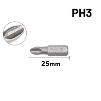 Set Bit Obeng Impact Baja S2 25mm LXD OEM PH/PZ Anti-Slip Magnetik Hex Shank Aksesoris Perkakas Listrik Tugas Berat