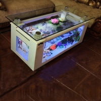 Aquarium rectangulaire en verre de luxe de haute qualité, design ultra silencieux, taille et couleur personnalisables, table de salon
