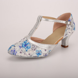 Chaussures <span class=keywords><strong>de</strong></span> <span class=keywords><strong>danse</strong></span> latine Chaussures <span class=keywords><strong>de</strong></span> <span class=keywords><strong>danse</strong></span> sociales à semelles souples Chaussures <span class=keywords><strong>de</strong></span> <span class=keywords><strong>danse</strong></span> à talons mi-hauts sociaux pour femmes - Product Image 4