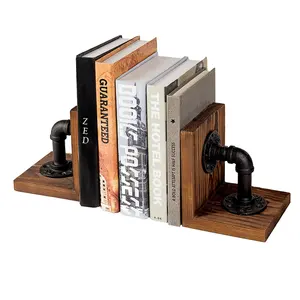 Hot Sale L-förmige Büro Bücherregal Schreibtisch dekorative braune Holz rustikale Buchs tütze