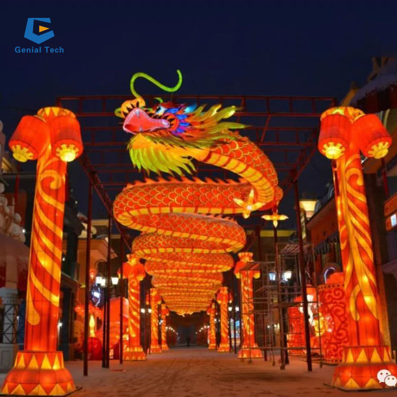 Lanterna Di Seta Asiatica Pieghevole - Decorazione Festiva, 35x35x30 Cm, Stile Vietnamita/Cinese - Foto 5