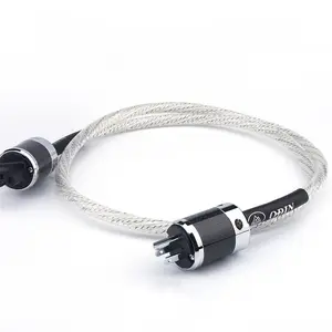 QINCROWN Valhalla Silver Pated 7N Oxyfen-Free Copper Power Cable With Schuko Power Plug