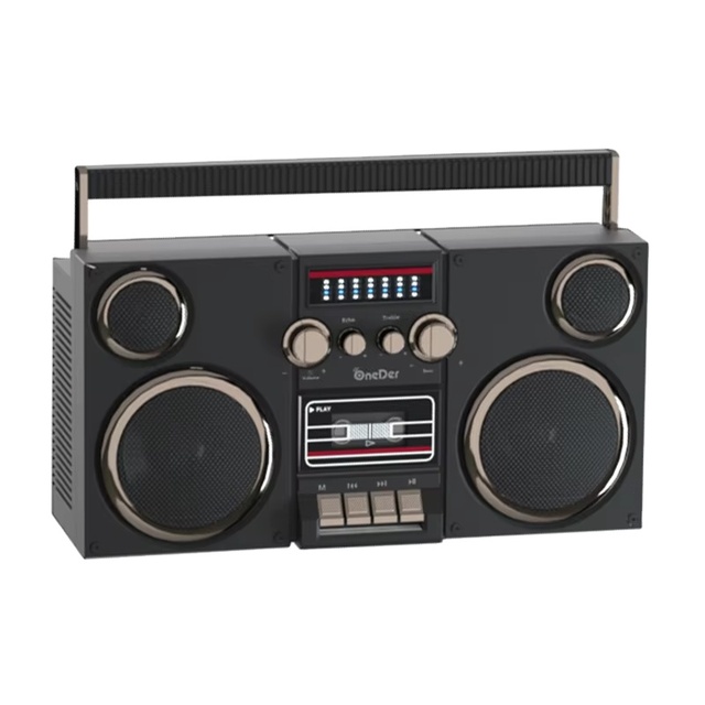 D2 Retro Nostalgic Tape Player Vintage 1980S Fashion Tape Deck Cassette Player Retro Radio Speaker Cassette Player
