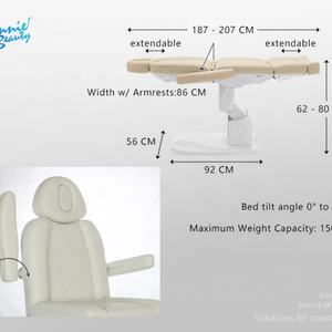 Camilla de Masaje Eléctrica Ajustable BonnieBeauty, Estilo Europeo Moderno, con Estructura Metálica y Tapicería de Cuero PU, para Sala de Estar o Salón de Belleza - Product Image 6