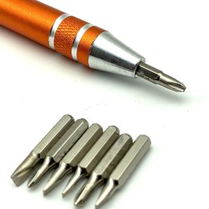 Jeu de tournevis de style stylo 8 en 1, poignée en alliage d'aluminium, embouts en acier Cr V magnétiques pour réparation de précision - Product Image 1