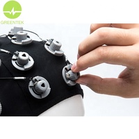 Bouchon d'électrode EEG détachable sans gel à base de solution Saline pour BCI , qEEG et neofeedback