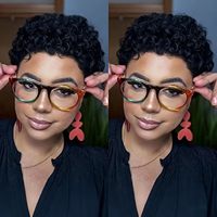 Perruque courte bouclée afro dégradée pour femmes noires, sans colle, fabriquée à la machine, légère et respirante, en provenance de Chine