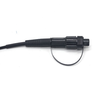Connecteur de <span class=keywords><strong>fibre</strong></span> optique OptiTap SC/APC étanche IP67 IP68, mini, 1M 2M, noir, LSZH, cordon de brassage HW - Product Image 1