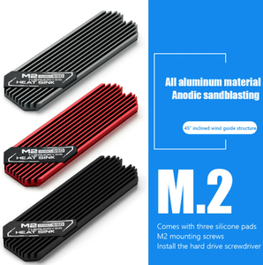 โซลิดสเตทฮาร์ดดิสก์ฮีทซิงค์ M.2,อลูมิเนียมอัลลอยด์คูลเลอร์แผ่นระบายความร้อนหม้อน้ำระบายความร้อนสำหรับ PCIE 2280 SSD - Product Image 2