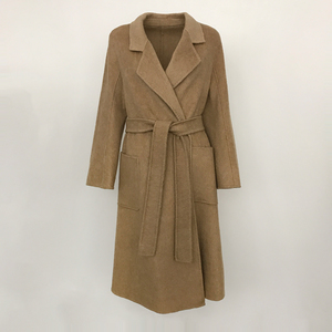 2024 automne hiver veste femmes laine mélanges lapin <span class=keywords><strong>manteau</strong></span> épais chaud ceintures ample longue Streetwear pour bureau dame - Product Image 1