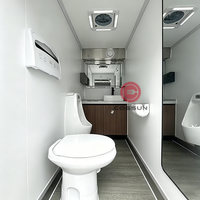 Cogsun USA Standard Portable Toilet Shower Trailer Outdoor Luxury Toilet Trailer 4 Station Restroom Trailer
