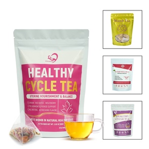 Thé de cycle sain personnalisé, biologique et naturel Chinaherbs, ingrédient à base de rose, végétalien, sans gluten, non OGM, 8g*10 sachets, équilibre hormonal - Product Image 1