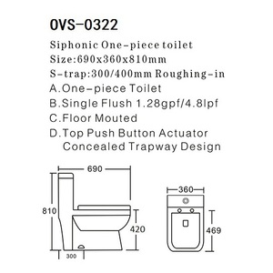 OVS Cupc北米市場ワンピース<span class=keywords><strong>UPC</strong></span>トイレ、CUPCトイレメーカー - Product Image 6