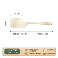 Spatule en silicone de qualité alimentaire résistante aux hautes températures – Outil de découpe pour pâtisserie écologique et compatible lave-vaisselle