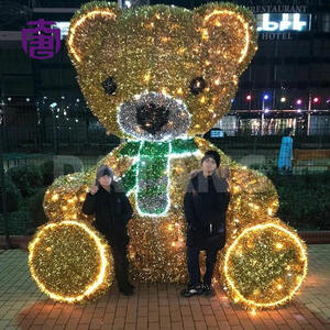 Guirlande lumineuse LED en forme d'ours en peluche 3D personnalisée, étanche IP65, pour les célébrations de Noël et d'anniversaire en intérieur et en extérieur - Product Image 4