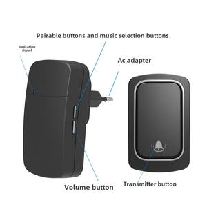 กริ่งประตูไร้สาย IP68กันน้ำติดผนังแข็งแรงทนทานอุปกรณ์โทรฟรีแบตเตอรี่อุปกรณ์อิเล็กทรอนิกส์สำหรับผู้บริโภค - Product Image 3