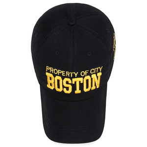 Property Of City Boston Baseball Cap Black Yellow Embroidery Unisex Spring Summer Outdoor Sun Hat - Product Image 4