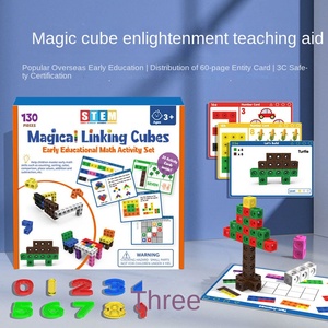 Blocchi di Costruzione in Plastica Magic Square, Ausili Didattici per la Matematica, Scatola Colorata da 40 Pezzi, Cubi Collegabili per l'Apprendimento Avanzato - Product Image 3