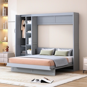 <span class=keywords><strong>Muebles</strong></span> para Co-Living, <span class=keywords><strong>Muebles</strong></span> para Apartamentos Pequeños, Cama Queen Size con Armario, Camas Plegables y Camas Empotradas en la Pared con Luces de Lectura - Product Image 2