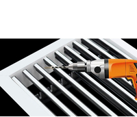 Diffuseur linéaire à fentes en ABS, grille de retour d'air encastrée sans cadre, grille de ventilation linéaire pour plafond de bureau, hôtel, centre commercial, hôpital