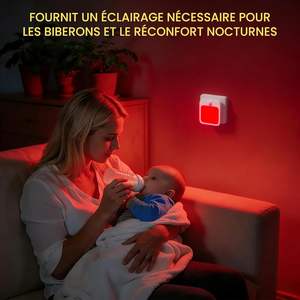 Luz Nocturna LED con Sensor de Movimiento Mini, Color Rojo, para Niños, Sala de Estar, Enchufable, con Diseño Moderno y Regulable, en Oferta - Product Image 4