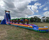 Toboggan aquatique géant avec toboggan gonflable Long toboggan aquatique avec piscine