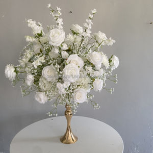 Kualitas tinggi 35cm karangan bunga tanah putih bunga buatan pelari lantai baris buatan tangan untuk Cafe pernikahan dekorasi dalam ruangan - Product Image 6
