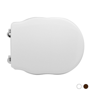 Asiento de Inodoro Ellade Forma 10 Blanco 50.5 cm de Longitud para Hidra Vase - Product Image 1