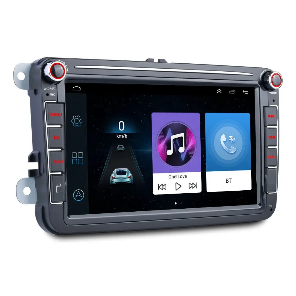 8 pulgadas Android 9,1 Autoradio 2 Din auto Radio estéreo Gps Wifi Bt Fm para VW GOLF PASSAT POLO 5 6