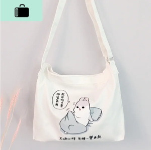 Bolso bandolera de lona para mujer con lazo, mini bolso de compras de moda personalizado con estampado de letras, amarillo - Product Image 2