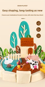 Ensemble de pâte à <span class=keywords><strong>modeler</strong></span> comestible en farine biologique, 6 couleurs, non toxique, de qualité alimentaire, jouet sensoriel pour les tout-petits et les enfants de 3 ans et plus - Product Image 3