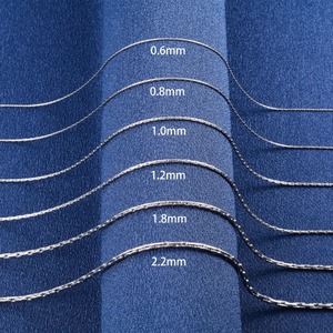 Collier fin en chaîne de câble pour le cou, en acier inoxydable 316L, pour femmes et hommes, couleur argent, collier ras du cou, accessoires de bijoux imperméables - Product Image 4